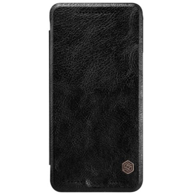 Prabangus „Nillkin“ Qin serijos juodas odinis atverčiamas HTC One M9+ Plus dėklas / Priedai.lt