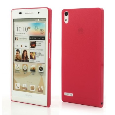 Ploniausias pasaulyje raudonas Huawei Ascend P6 dėklas (dėkliukas) / Priedai.lt