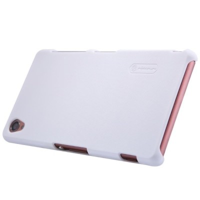 Sony Xperia Z3 Nillkin Frosted Shield baltas plastikinis dėklas + apsauginė ekrano plėvelė / Priedai.lt