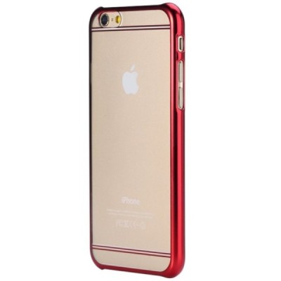 Apple iPhone 6 (6s) Rock Neon plastikinis skaidrus permatomas raudonas dėklas / Priedai.lt