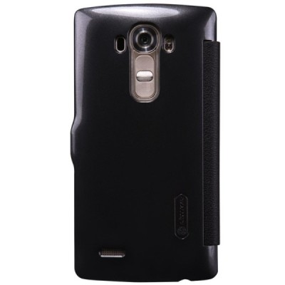 LG G4 (H815) juodas odinis atverčiamas Nillkin Fresh dėklas / Priedai.lt