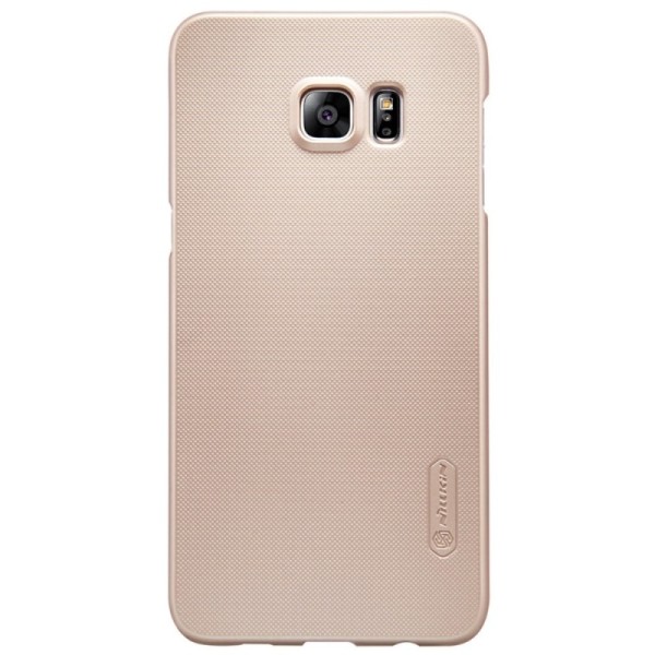 „Nillkin“ Frosted Shield dėklas - auksinis + apsauginė ekrano plėvelė (Galaxy S6 Edge+)