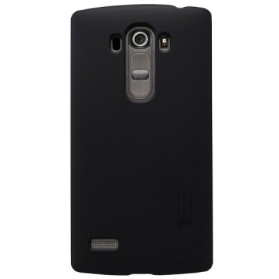 LG G4s Beat (H735) Nillkin Frosted Shield juodas plastikinis dėklas + apsauginė ekrano plėvelė / Priedai.lt