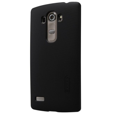 LG G4s Beat (H735) Nillkin Frosted Shield juodas plastikinis dėklas + apsauginė ekrano plėvelė / Priedai.lt