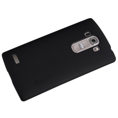 LG G4s Beat (H735) Nillkin Frosted Shield juodas plastikinis dėklas + apsauginė ekrano plėvelė / Priedai.lt
