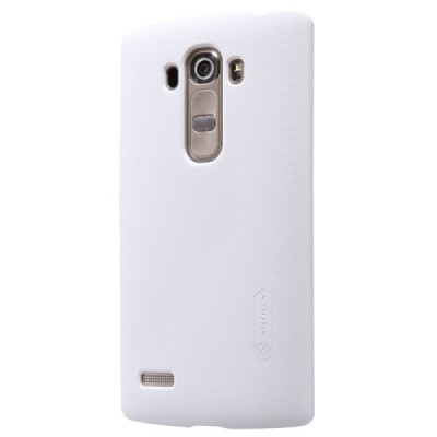 LG G4s Beat (H735) Nillkin Frosted Shield baltas plastikinis dėklas + apsauginė ekrano plėvelė / Priedai.lt