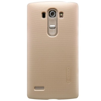 LG G4s Beat (H735) Nillkin Frosted Shield auksinis plastikinis dėklas + apsauginė ekrano plėvelė / Priedai.lt