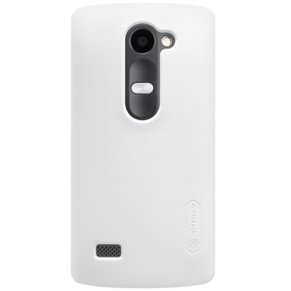 „Nillkin“ Frosted Shield dėklas - baltas + apsauginė ekrano plėvelė (Leon)