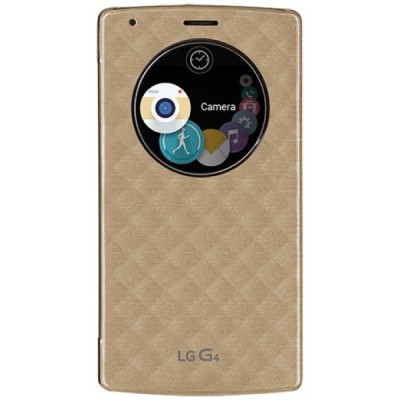 Oficialius LG G4 H815 Quick Circle Snap-On auksinis atverčiamas dėklas / Priedai.lt
