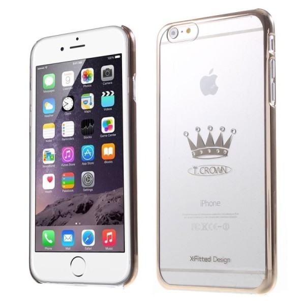 „X-Fitted“ Crown Swarovski dėklas - auksinis (iPhone 6 Plus / 6S Plus)