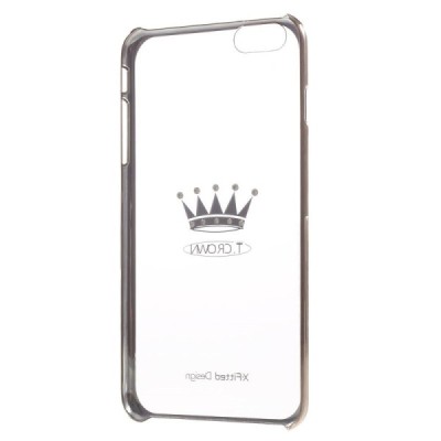 Apple iPhone 6s Plus X-Fitted Crystal T Crown Swarovski plastikinis skaidrus permatomas auksinis dėklas su kristalais / Priedai.