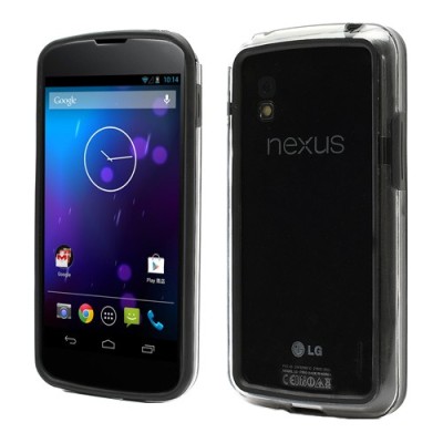 Skaidrus, juodas Nexus 4 E960 kraštų apvadas (rėmelis) / Priedai.lt