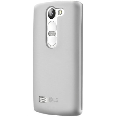 LG Leon 4G LTE (H340, H320) skaidrus (permatomas) kieto silikono TPU ploniausias pasaulyje bespalvis dėklas / Priedai.lt