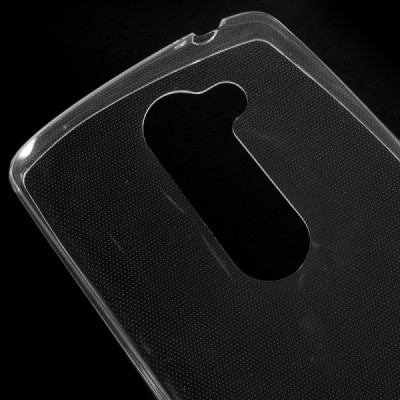 LG Leon 4G LTE (H340, H320) skaidrus (permatomas) kieto silikono TPU ploniausias pasaulyje bespalvis dėklas / Priedai.lt