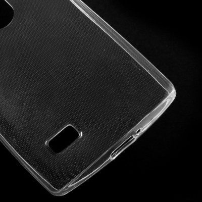 LG Leon 4G LTE (H340, H320) skaidrus (permatomas) kieto silikono TPU ploniausias pasaulyje bespalvis dėklas / Priedai.lt