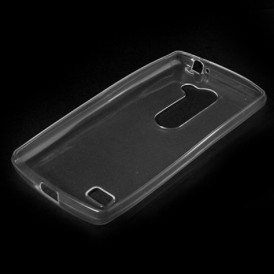 LG Leon 4G LTE (H340, H320) skaidrus (permatomas) kieto silikono TPU ploniausias pasaulyje bespalvis dėklas / Priedai.lt