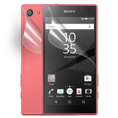 Sony Xperia Z5 Compact apsauginė skaidri ekrano plėvelė ir nugarėlės plėvelė / Priedai.lt