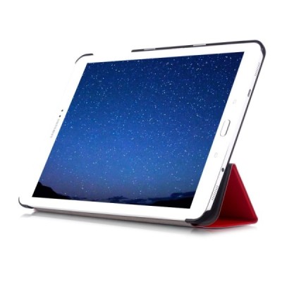 Samsung Galaxy Tab S2 9,7 (T815, T810) atverčiamas raudonas odinis dėklas - knygutė (sulankstomas) / Priedai.lt