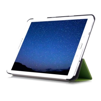 Samsung Galaxy Tab S2 9,7 (T815, T810) atverčiamas žalias odinis dėklas - knygutė (sulankstomas) / Priedai.lt