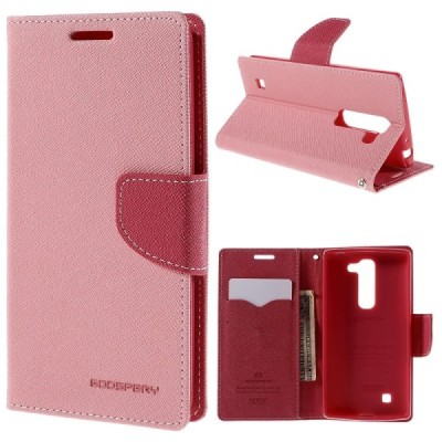 LG G4c (H525) Mercury rožinis atverčiamas dėklas - piniginė / Priedai.lt