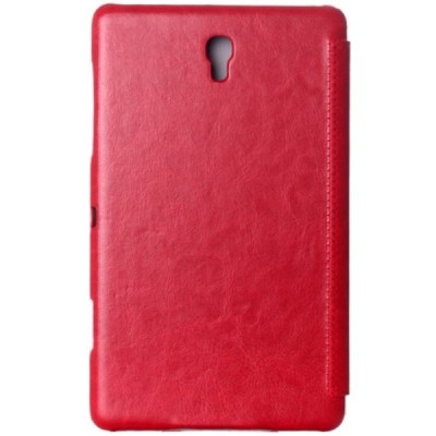 Samsung Galaxy Tab S 8.4 (T705, T700) atverčiamas raudonas odinis dėklas - knygutė / Priedai.lt