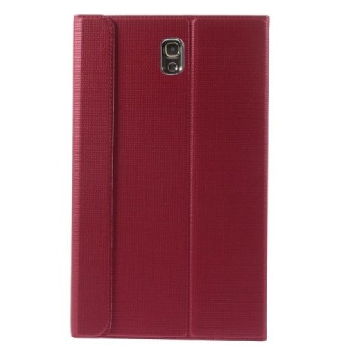 Samsung Galaxy Tab S 8.4 (T705, T700) SMART atverčiamas raudonas odinis dėklas / Priedai.lt