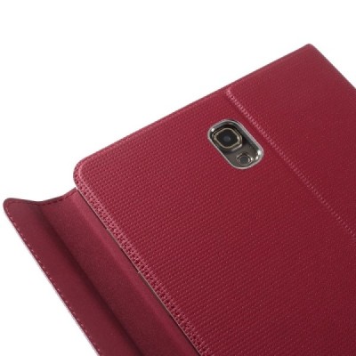 Samsung Galaxy Tab S 8.4 (T705, T700) SMART atverčiamas raudonas odinis dėklas / Priedai.lt