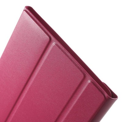 Samsung Galaxy Tab S2 8.0 (T715, T710) Smart Case atverčiamas tamsiai rožinis odinis dėklas / Priedai.lt
