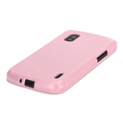 „Jelly Case“ rožinis Nexus 4 E960 dėklas (dėkliukas) / Priedai.lt