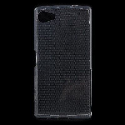 Sony Xperia Z5 Compact skaidrus (permatomas) kieto silikono TPU ploniausias pasaulyje bespalvis dėklas / Priedai.lt
