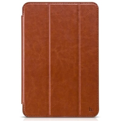 Prabangus „HOCO“ Retro Crystal serijos odinis atverčiamas rudas Apple iPad mini 4 (iPad mini 2019) dėklas / Priedai.lt