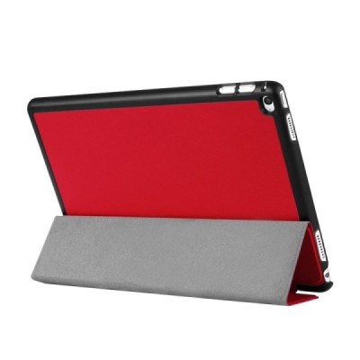 Apple iPad Pro 12.9" atverčiamas raudonas odinis dėklas - knygutė / Priedai.lt