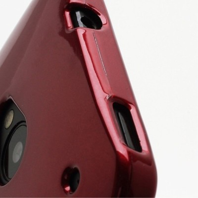 HTC One M7 raudonas Mercury kieto silikono (TPU) dėklas / Priedai.lt