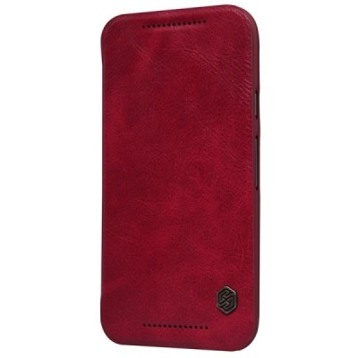 Prabangus „Nillkin“ Qin serijos raudonas odinis atverčiamas Motorola Moto G 3 kartos (Gen 3) dėklas / Priedai.lt
