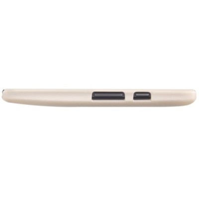 Motorola Moto G 3 kartos (Gen 3) Nillkin Frosted Shield auksinis plastikinis dėklas + apsauginė ekrano plėvelė / Priedai.lt