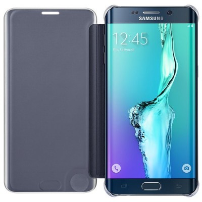 Samsung Galaxy S6 Edge+ Plus (G928) originalus Clear View Cover atverčiamas mėlynas dėklas / Priedai.lt