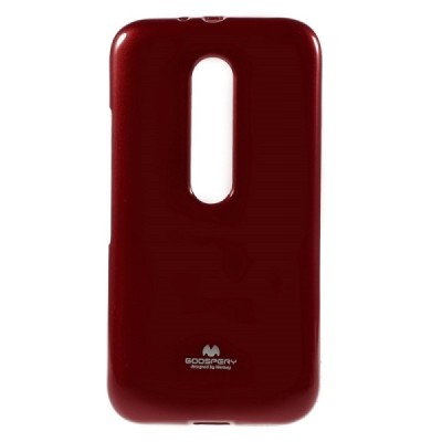 Motorola Moto G 3 kartos (Gen 3) raudonas Mercury kieto silikono (TPU) dėklas / Priedai.lt