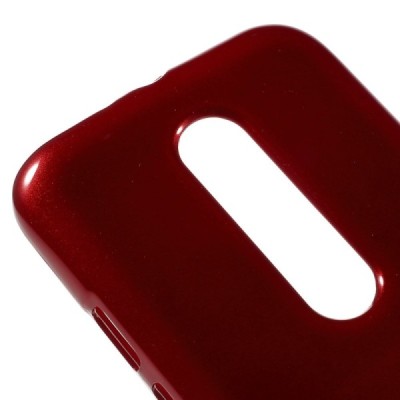 Motorola Moto G 3 kartos (Gen 3) raudonas Mercury kieto silikono (TPU) dėklas / Priedai.lt