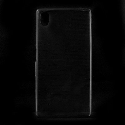 Sony Xperia Z5 skaidrus (permatomas) silikoninis TPU ploniausias pasaulyje pilkas dėklas / Priedai.lt