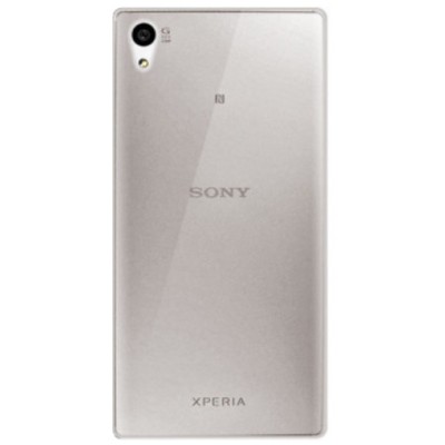 Sony Xperia Z5 skaidrus (permatomas) silikoninis TPU ploniausias pasaulyje pilkas dėklas / Priedai.lt