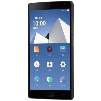 OnePlus 2 Two Nillkin Frosted Shield juodas plastikinis dėklas + apsauginė ekrano plėvelė / Priedai.lt