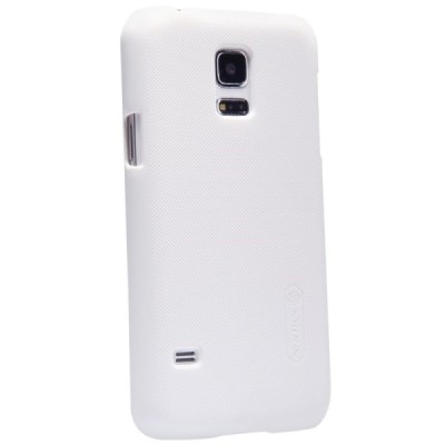 Samsung Galaxy S5 mini Nillkin Frosted Shield baltas plastikinis dėklas + apsauginė ekrano plėvelė / Priedai.lt
