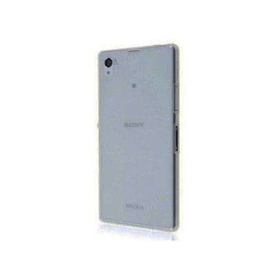 Sony Xperia Z3 skaidrus (permatomas) silikoninis TPU ploniausias pasaulyje pilkas dėklas / Priedai.lt