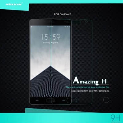 OnePlus 2 (Two) „Nillkin“ H Tempered Glass sustiprintos apsaugos apsauginis ekrano stiklas 0.33 mm / Priedai.lt