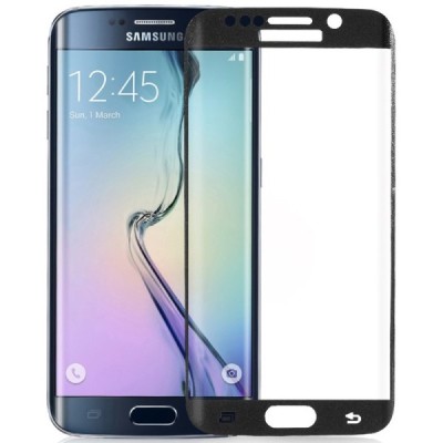 Samsung Galaxy S6 Edge+ (G928) „Amorus“ 9H Tempered Glass sustiprintos apsaugos juodas pilnai dengiantis apsauginis ekrano stikl