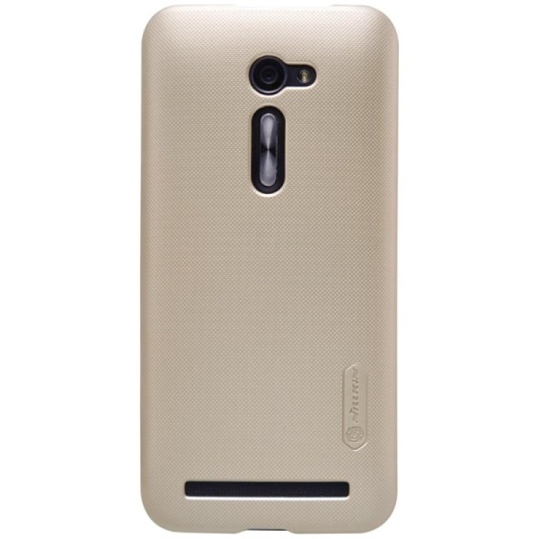 „Nillkin“ Frosted Shield dėklas - auksinis + apsauginė ekrano plėvelė (Zenfone 2 5.0)