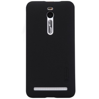 Asus Zenfone 2 5.5 (ZE550ML, ZE551ML) Nillkin Frosted Shield juodas plastikinis dėklas + apsauginė ekrano plėvelė / Priedai.lt