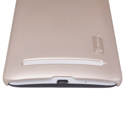 Asus Zenfone 2 5.5 (ZE550ML, ZE551ML) Nillkin Frosted Shield auksinis plastikinis dėklas + apsauginė ekrano plėvelė / Priedai.lt