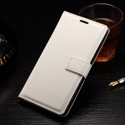 OnePlus 2 (Two) atverčiamas baltas odinis dėklas - piniginė / Priedai.lt