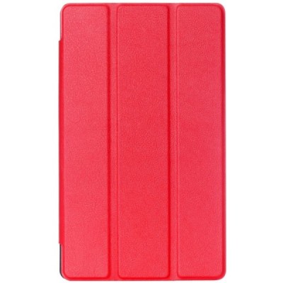 Asus ZenPad 8 (Z380KL) atverčiamas raudonas odinis dėklas - knygutė / Priedai.lt